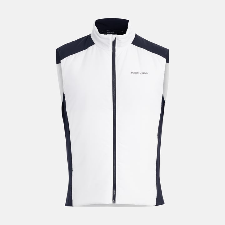 M Lt Padded Vest Vit Blå Bogeys & Birdies