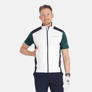 M Lt Padded Vest Vit Blå Bogeys & Birdies