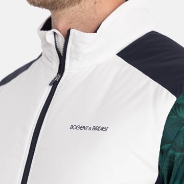 M Lt Padded Vest Vit Blå Bogeys & Birdies