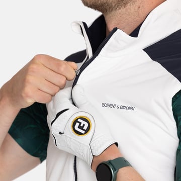 M Lt Padded Vest Vit Blå Bogeys & Birdies