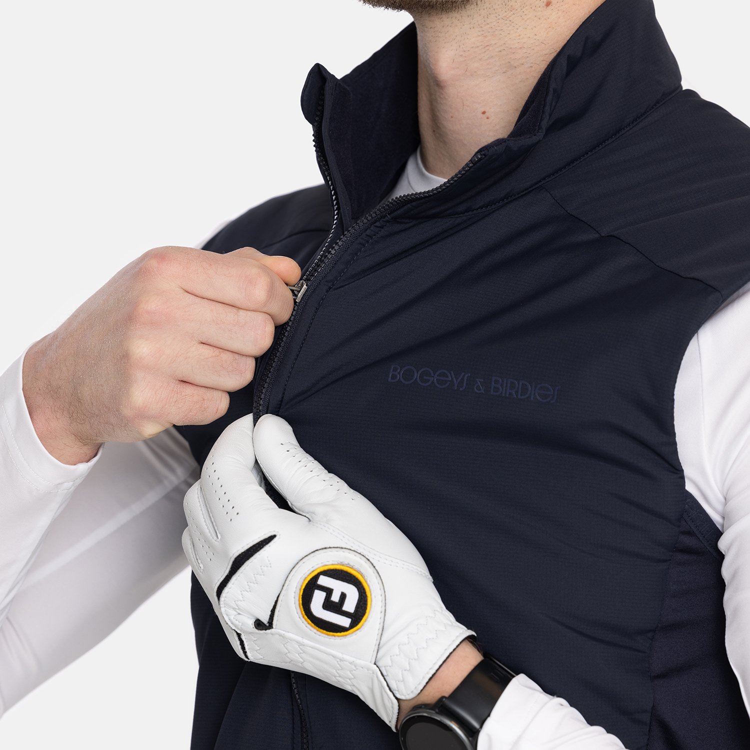 M Lt Padded Vest Blå Bogeys & Birdies