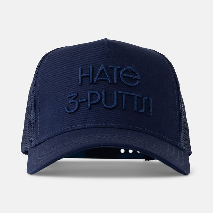 Trucker Cap 3D Hate 3-Putts Blå Bogeys & Birdies