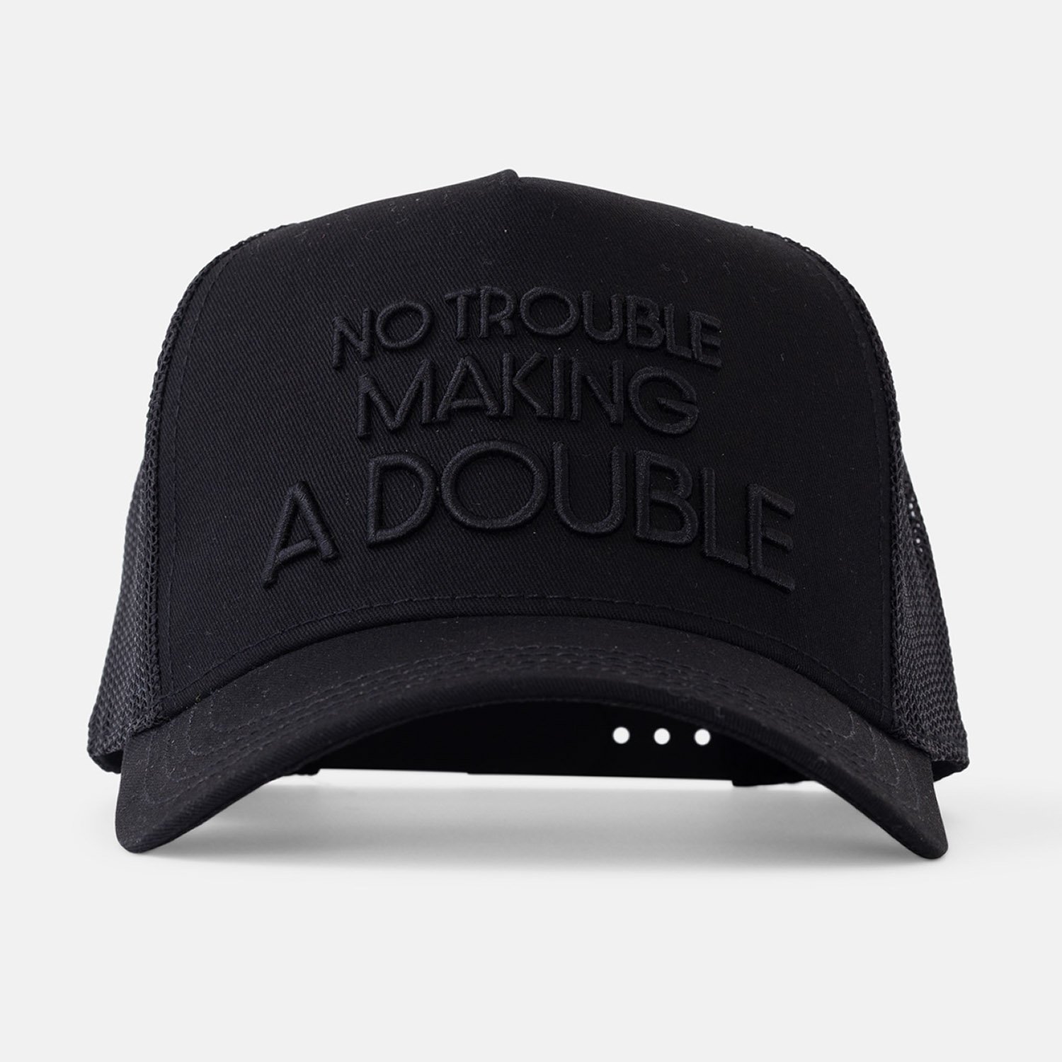 Trucker Cap 3D No Trouble Making a Double Svart Bogeys & Birdies Trucker Cap 3D No Trouble Making a Double Svart Bogeys & Birdies