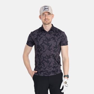 M Tech Pique Birdie AOP Schwarz Bogeys & Birdies