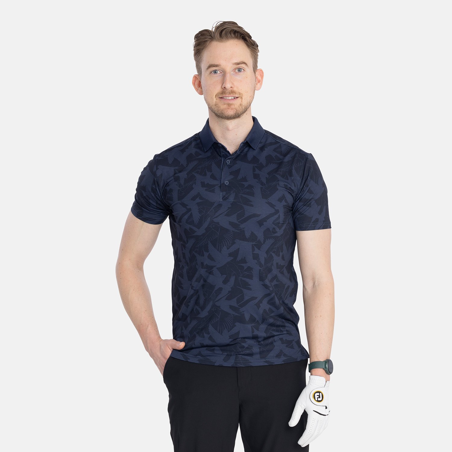 M Tech Pique Birdie AOP Blå Bogeys & Birdies