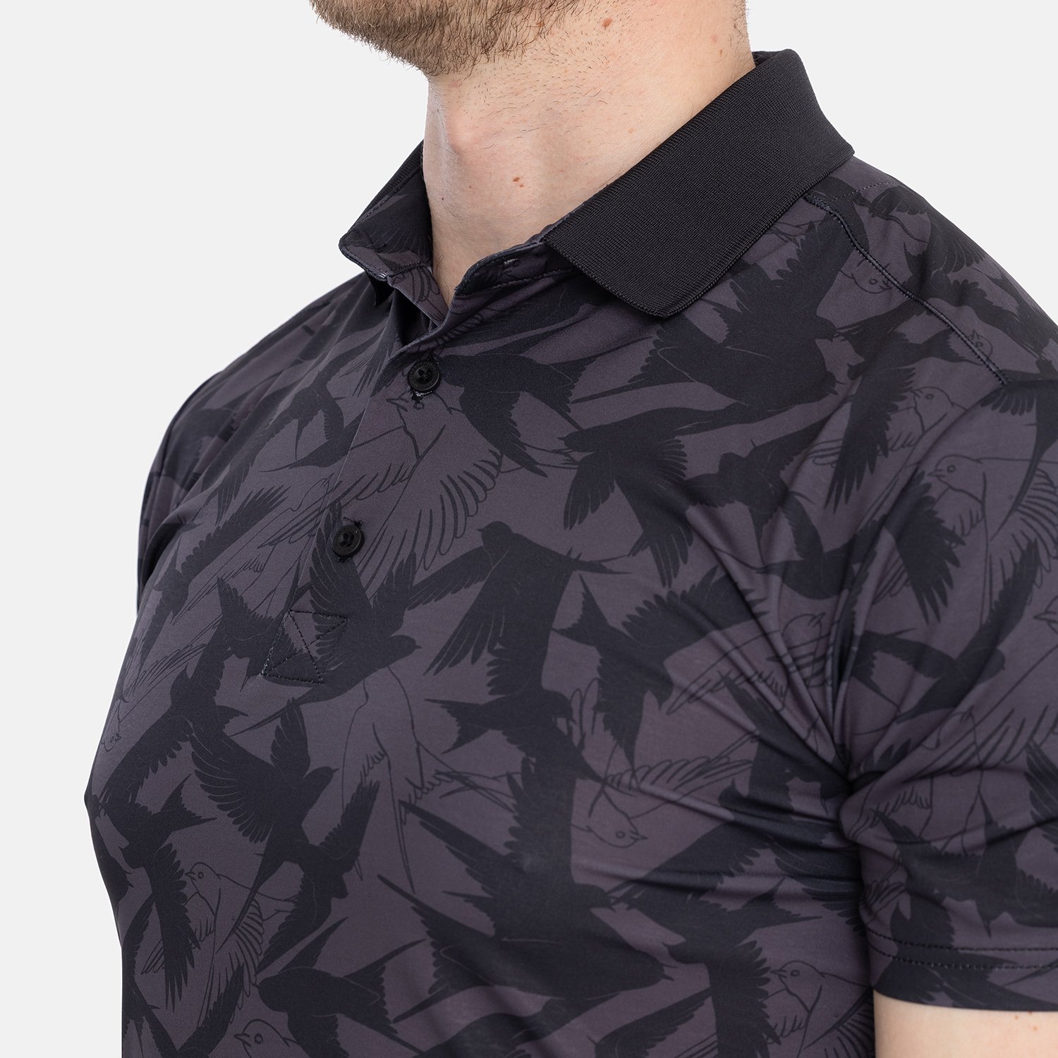 M Tech Pique Birdie AOP Le noir Bogeys & Birdies