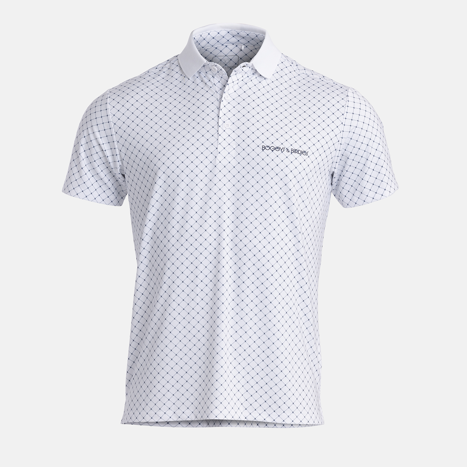 Blue Tees Blue Tees Tech Micro Argyle AOP Polo Shirt
