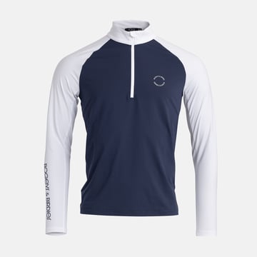 M Light Mid Layer LS Vit Blå Bogeys & Birdies