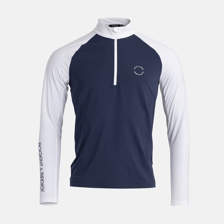 M Light Mid Layer LS Vit Blå Bogeys & Birdies