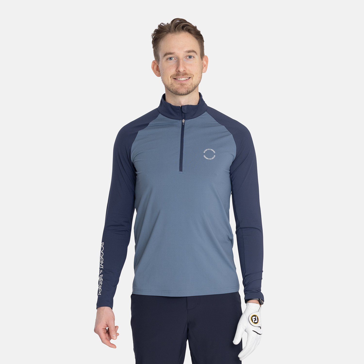 M Light Mid Layer LS Blå Bogeys & Birdies