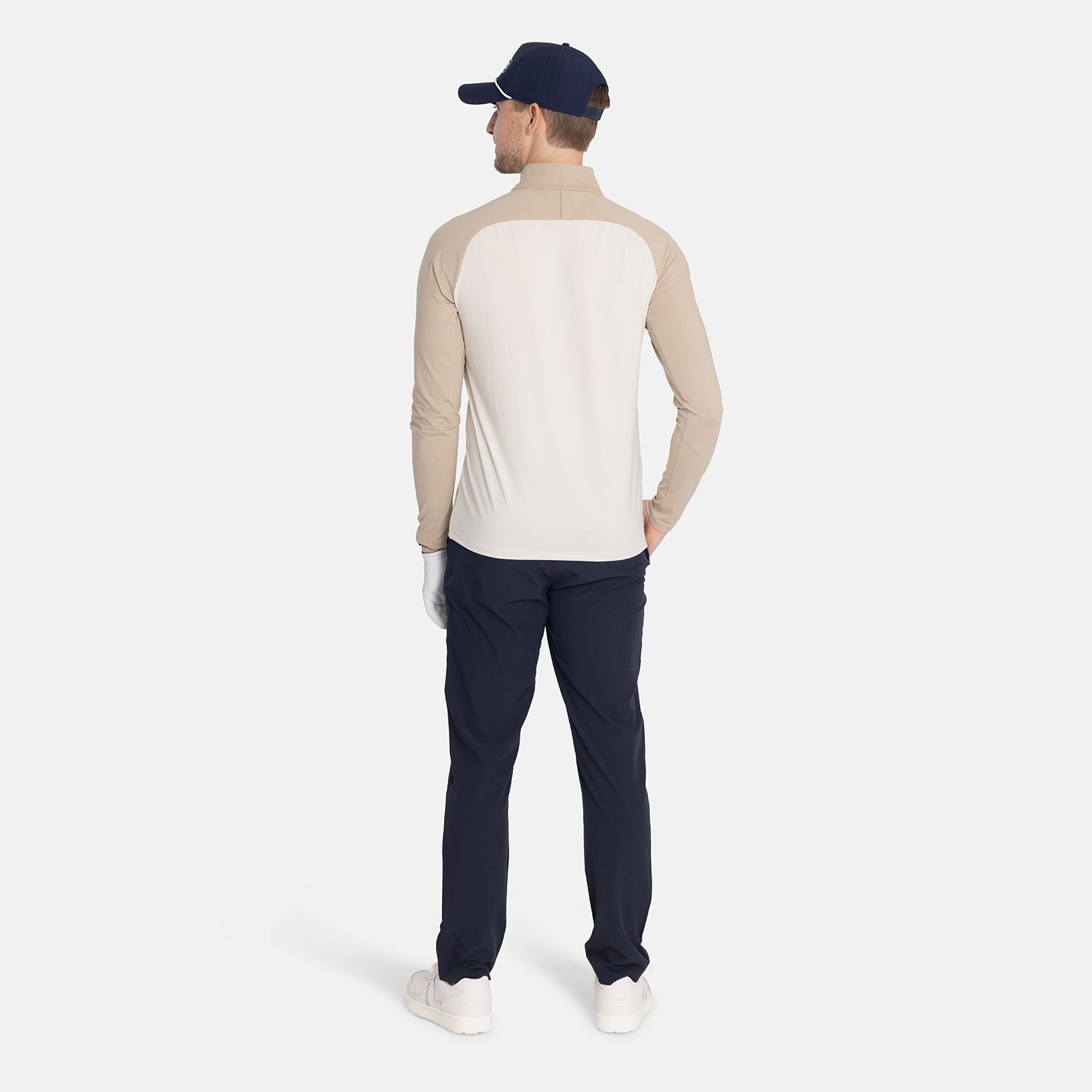 M Light Mid Layer LS Beige Bogeys & Birdies