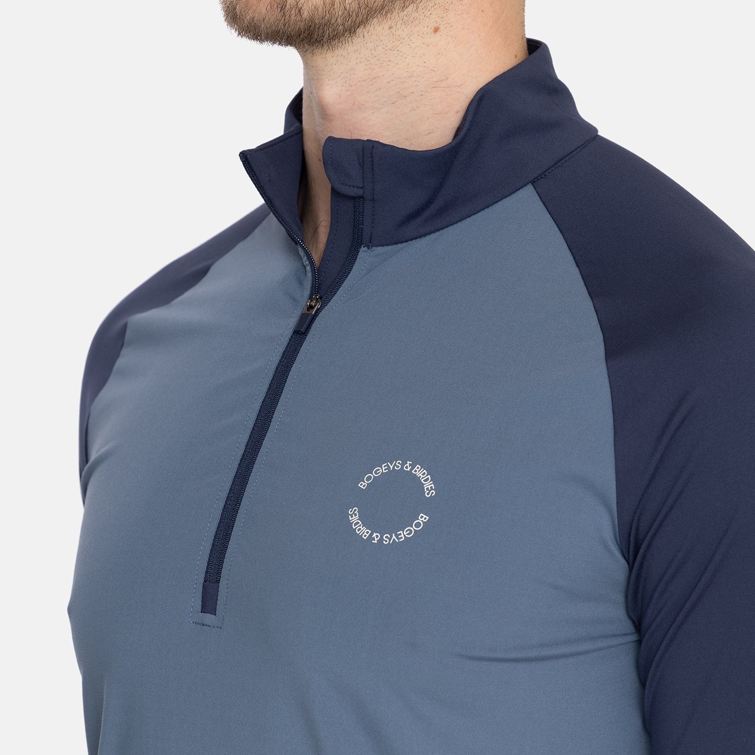 M Light Mid Layer LS Blå Bogeys & Birdies