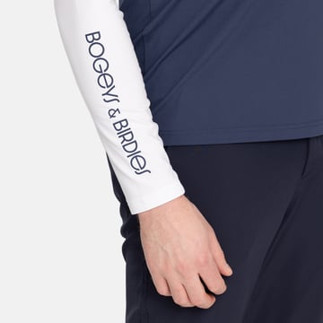 M Light Mid Layer LS Vit Blå Bogeys & Birdies