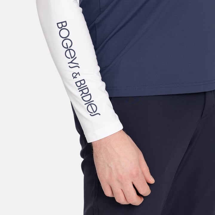 M Light Mid Layer LS Vit Blå Bogeys & Birdies