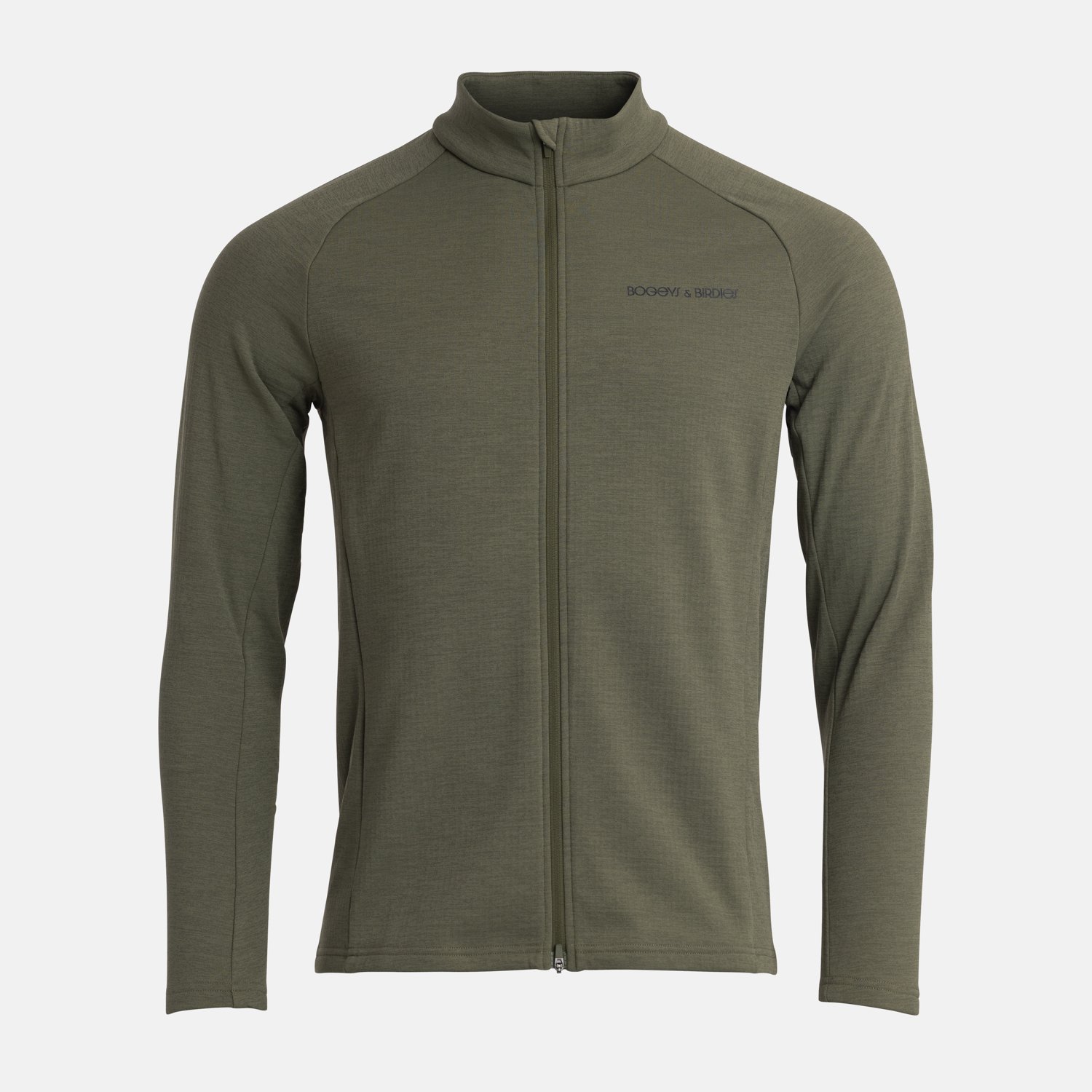 M Mid Layer Waffle Full-Zip Grön