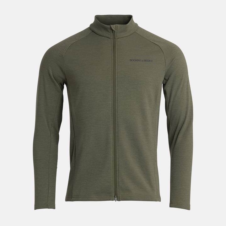 M Mid Layer Waffle Full-Zip Grön Bogeys & Birdies