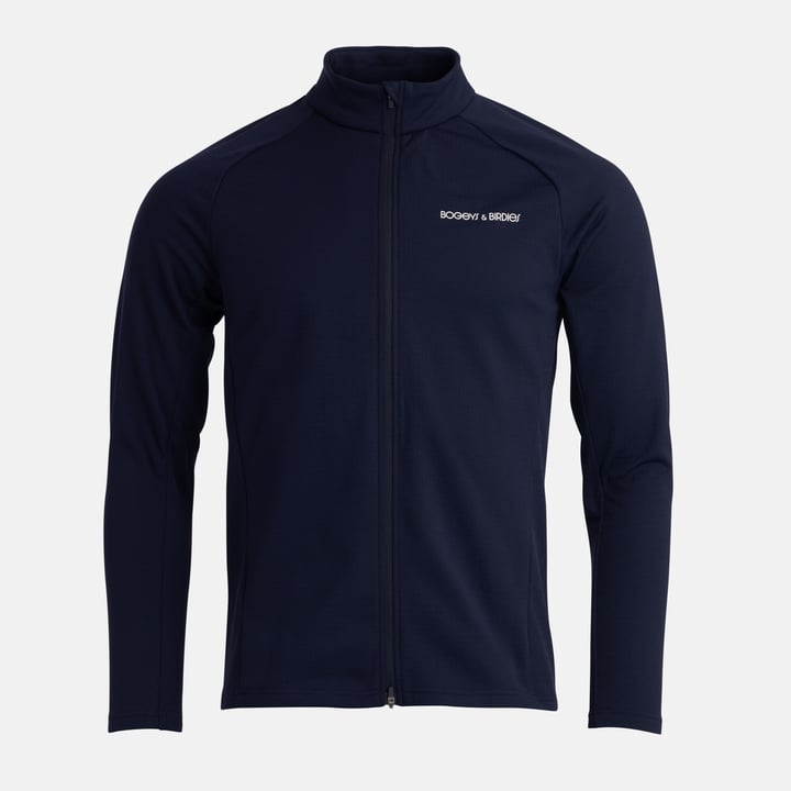 M Mid Layer Waffle Full-Zip Blå Bogeys & Birdies