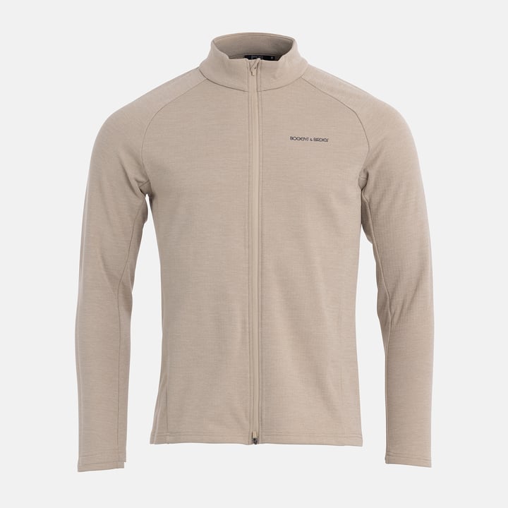 M Mid Layer Waffle Full-Zip Beige Bogeys & Birdies