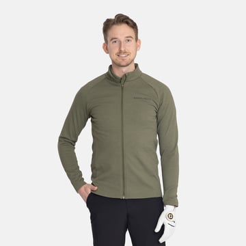 M Mid Layer Waffle Full-Zip Grön Bogeys & Birdies