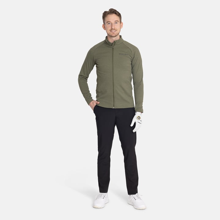 M Mid Layer Waffle Full-Zip Grön Bogeys & Birdies