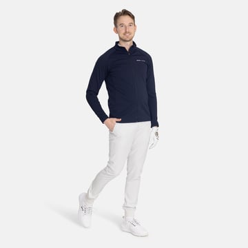 M Mid Layer Waffle Full-Zip Blå Bogeys & Birdies