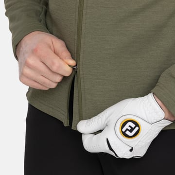 M Mid Layer Waffle Full-Zip Grön Bogeys & Birdies