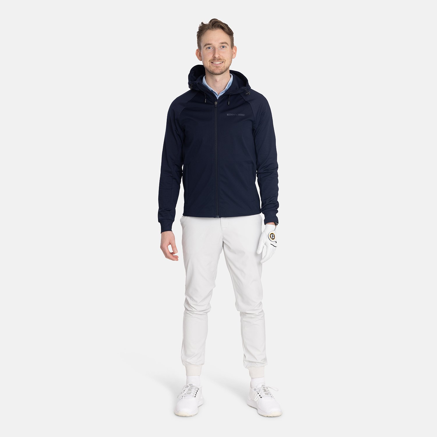 M Hybrid Raglan Hood Jacket Blå Bogeys & Birdies