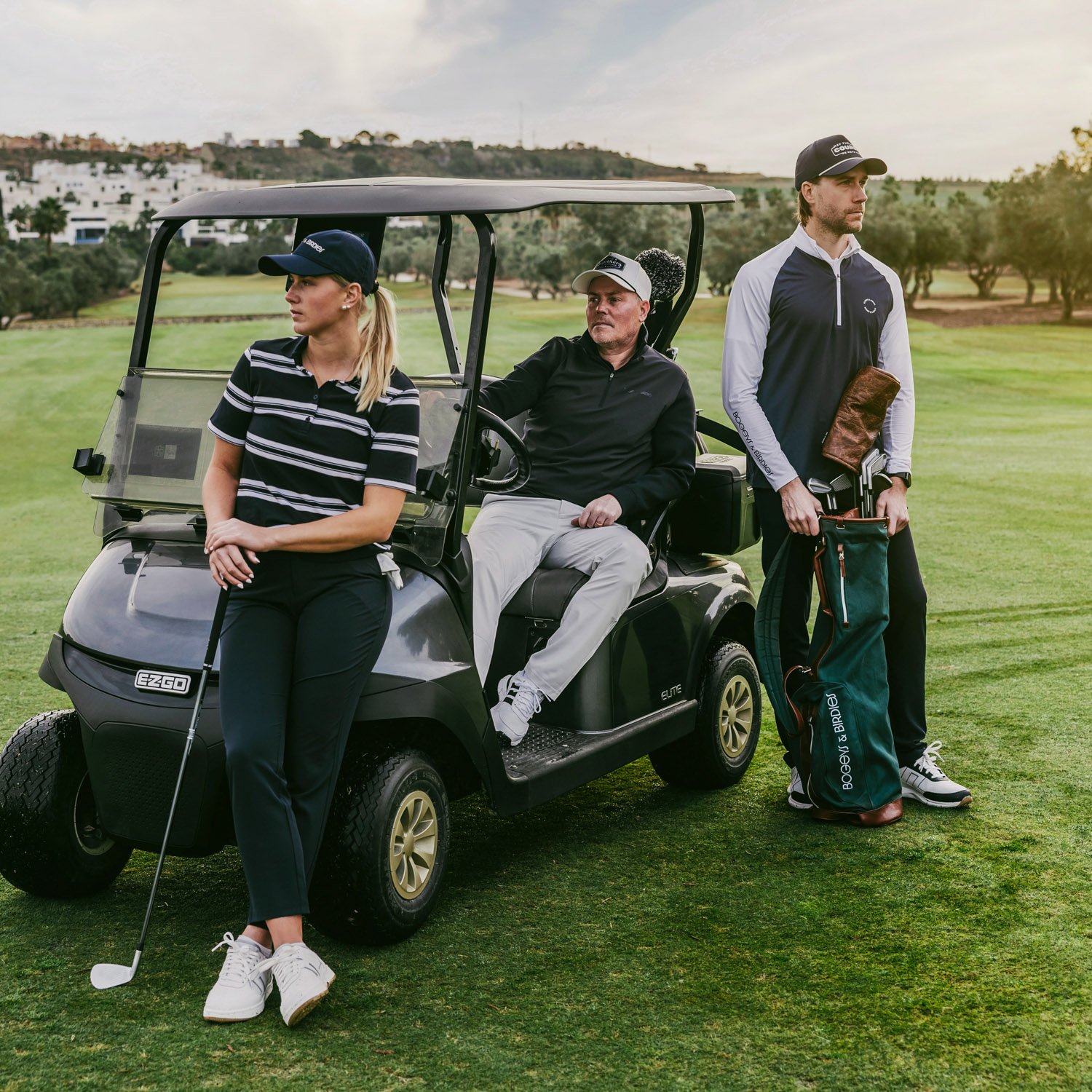 M Knitted Windbreaker Blå Bogeys & Birdies