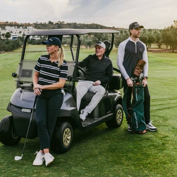 M Knitted Windbreaker Blå Bogeys & Birdies