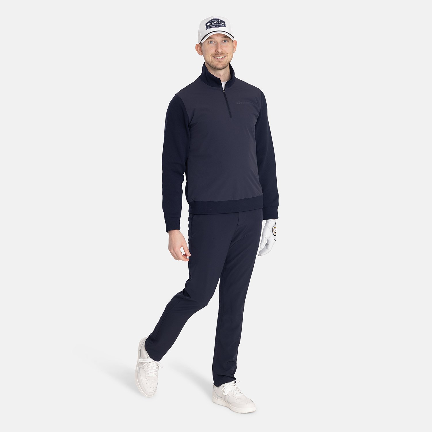 M Knitted Windbreaker Blå Bogeys & Birdies M Knitted Windbreaker Blå Bogeys & Birdies