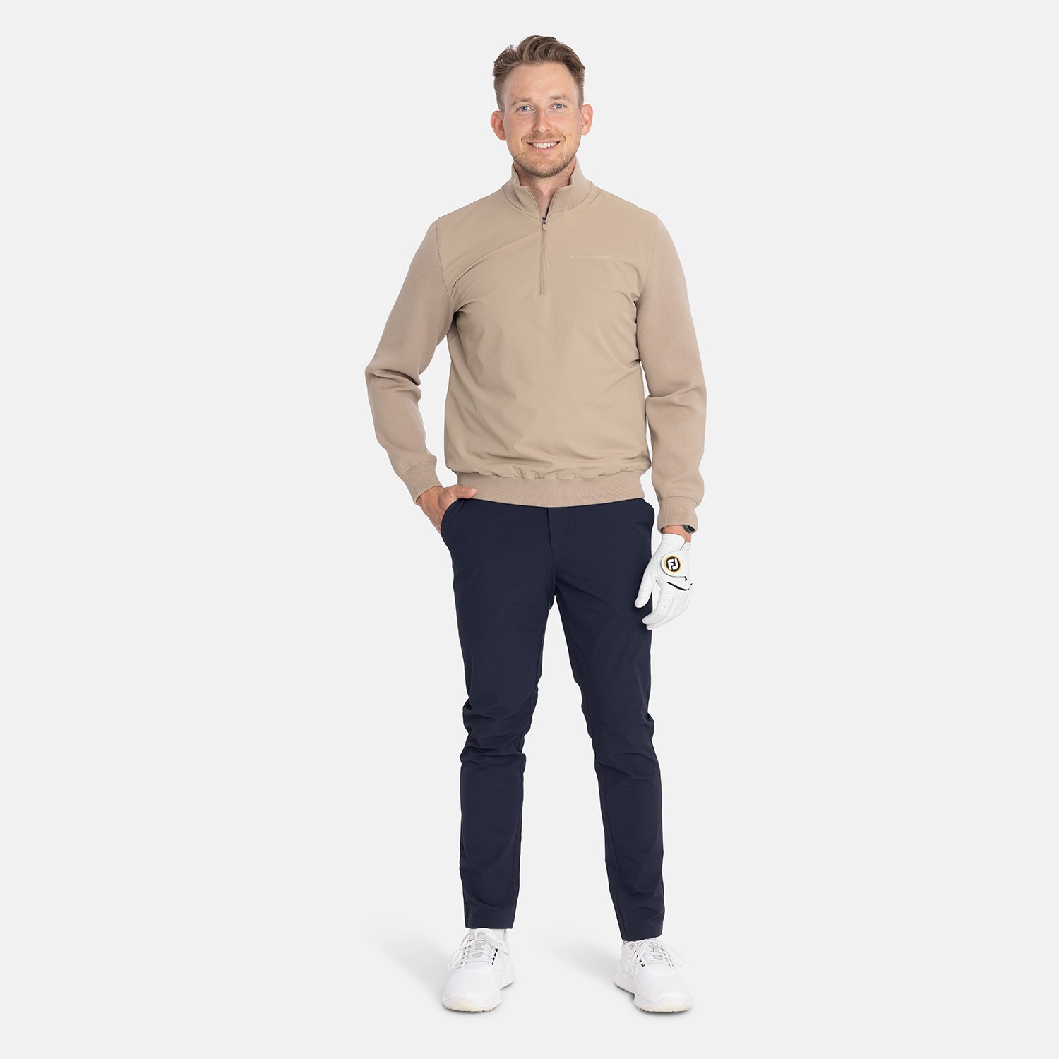 M Knitted Windbreaker Beige Bogeys & Birdies M Knitted Windbreaker Beige Bogeys & Birdies