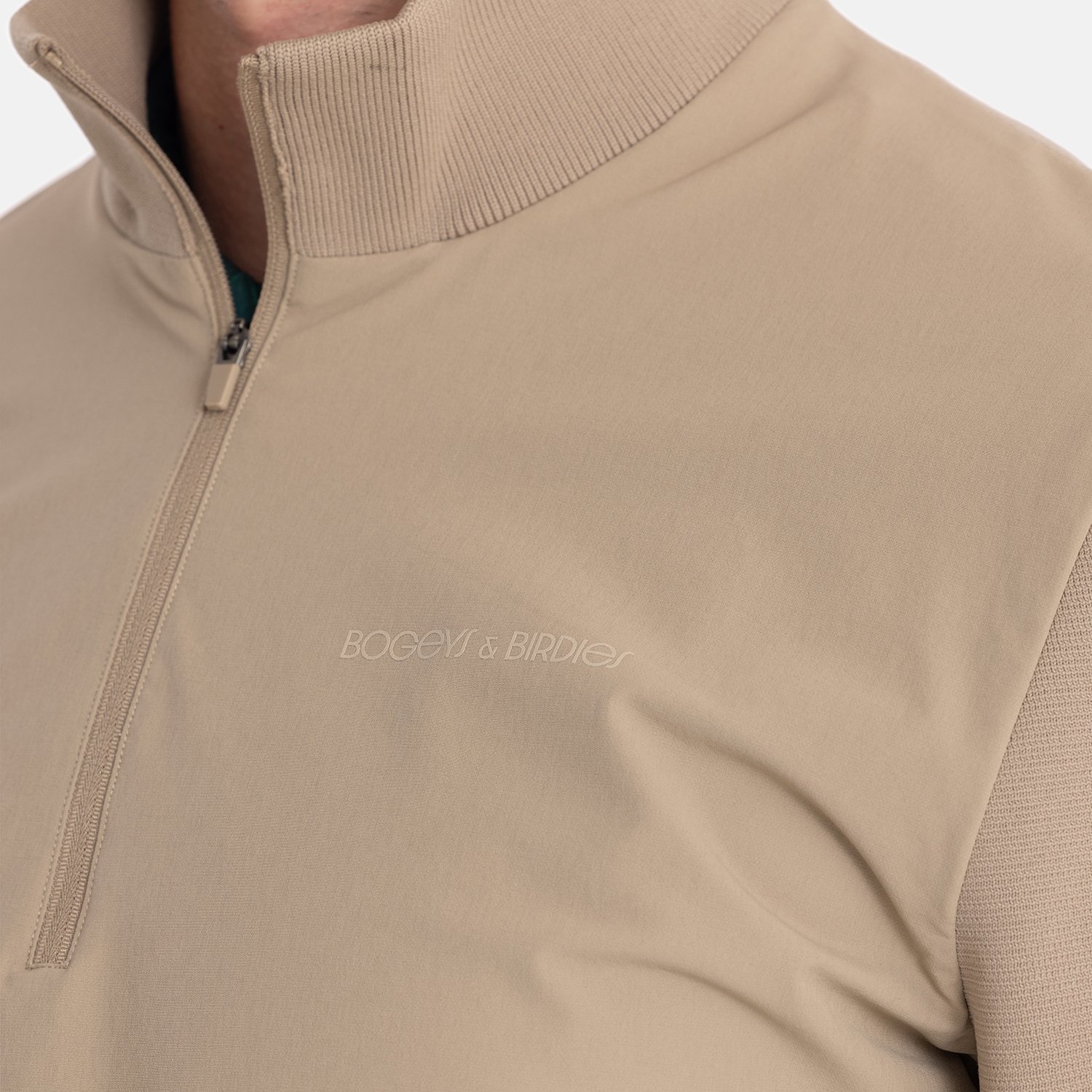 M Knitted Windbreaker Beige Bogeys & Birdies M Knitted Windbreaker Beige Bogeys & Birdies