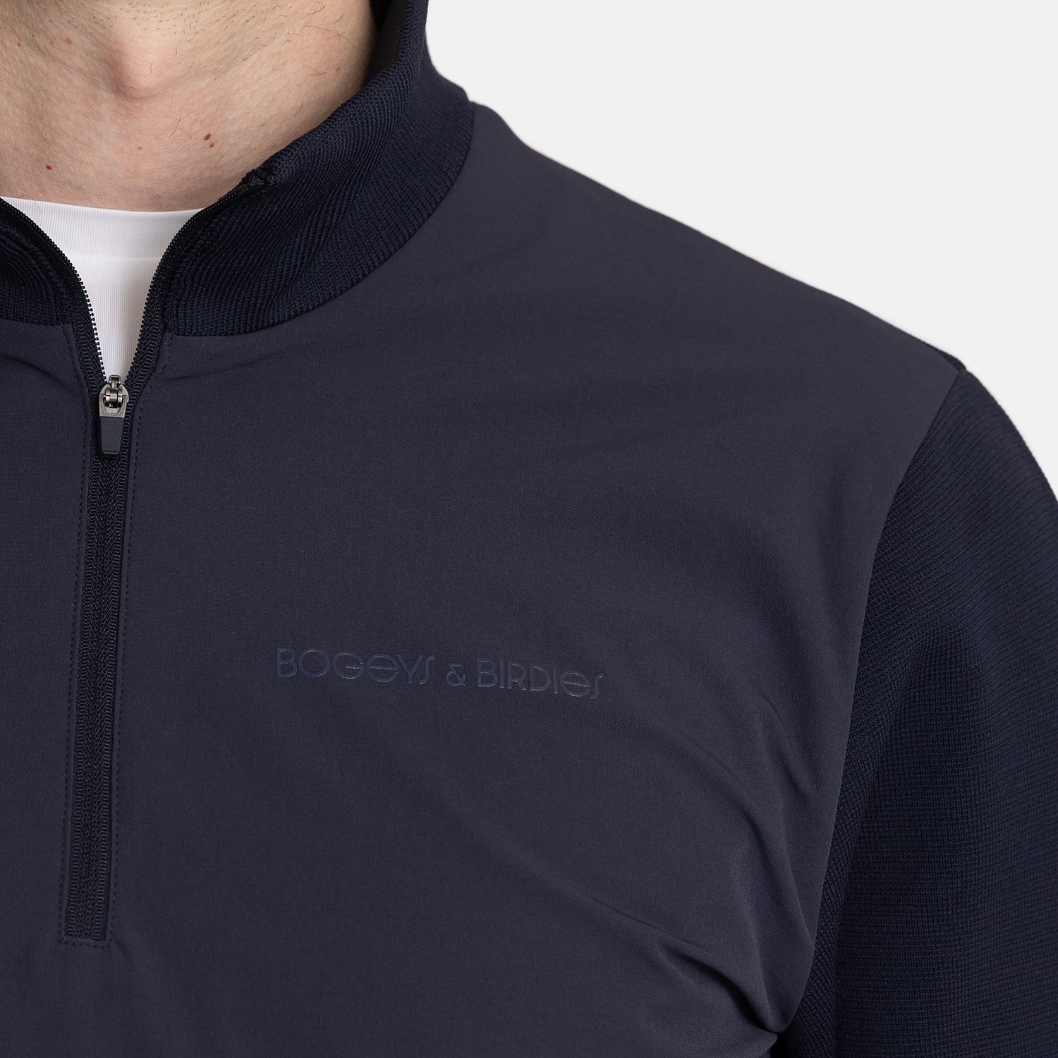 M Knitted Windbreaker Blå Bogeys & Birdies M Knitted Windbreaker Blå Bogeys & Birdies