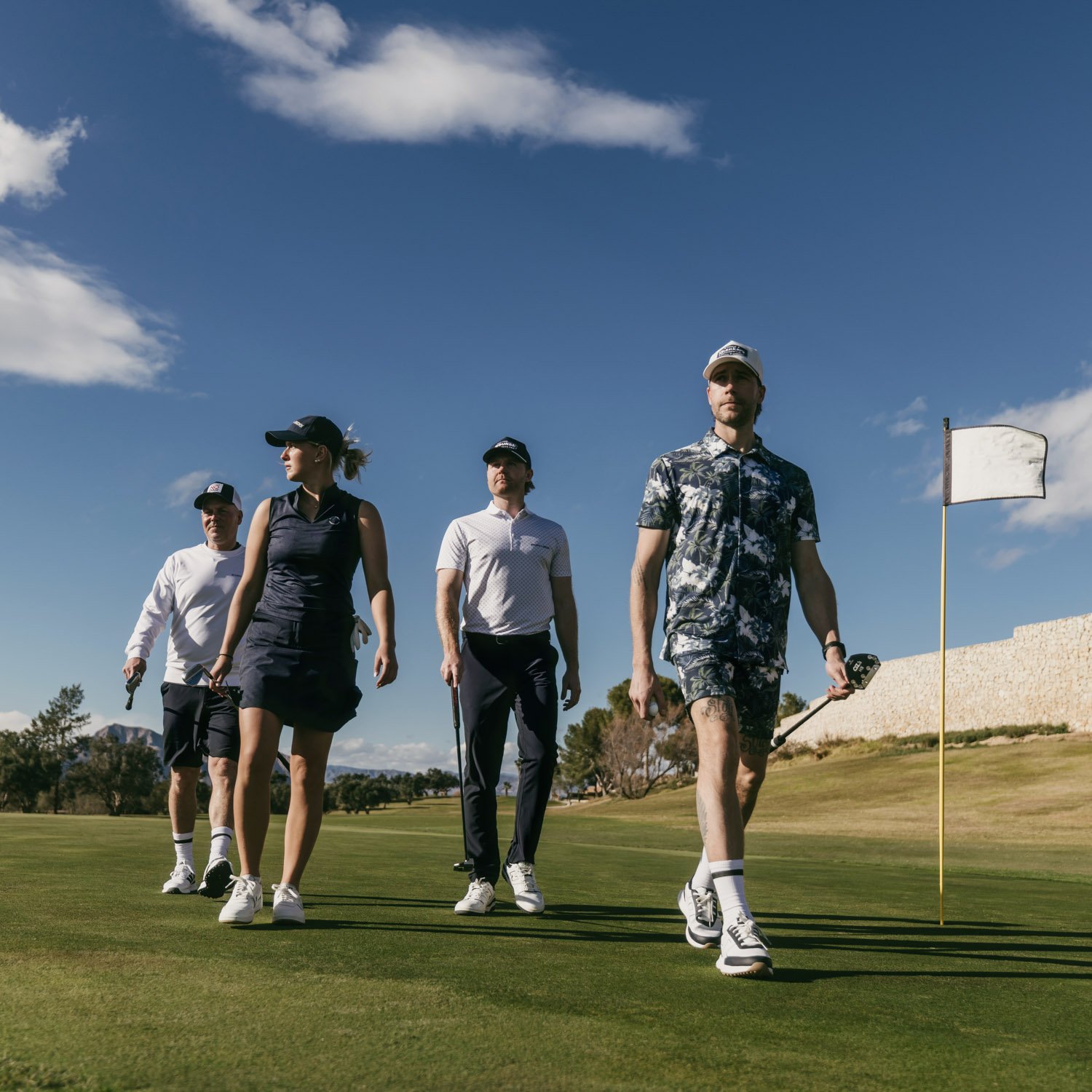 M TM 4-Way Str Flowerprint Bogeys & Birdies