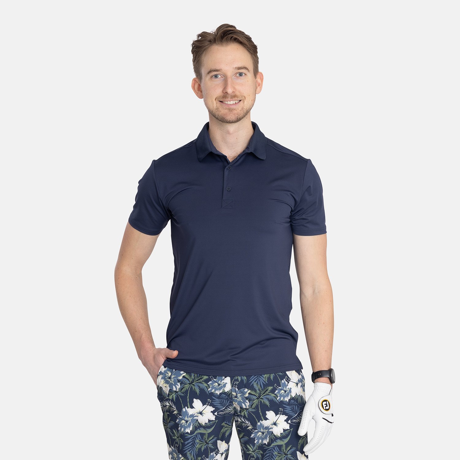 M Tech Scratch Polo Blå Bogeys & Birdies