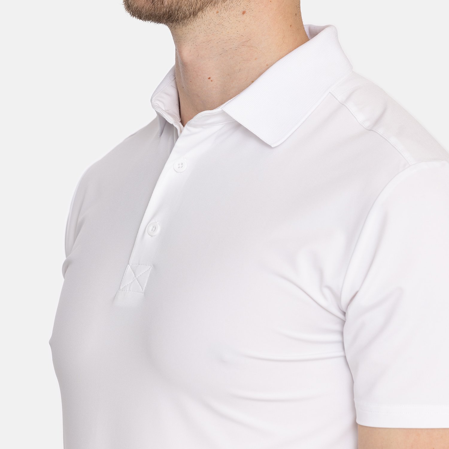 M Tech Scratch Polo Hvit Bogeys & Birdies