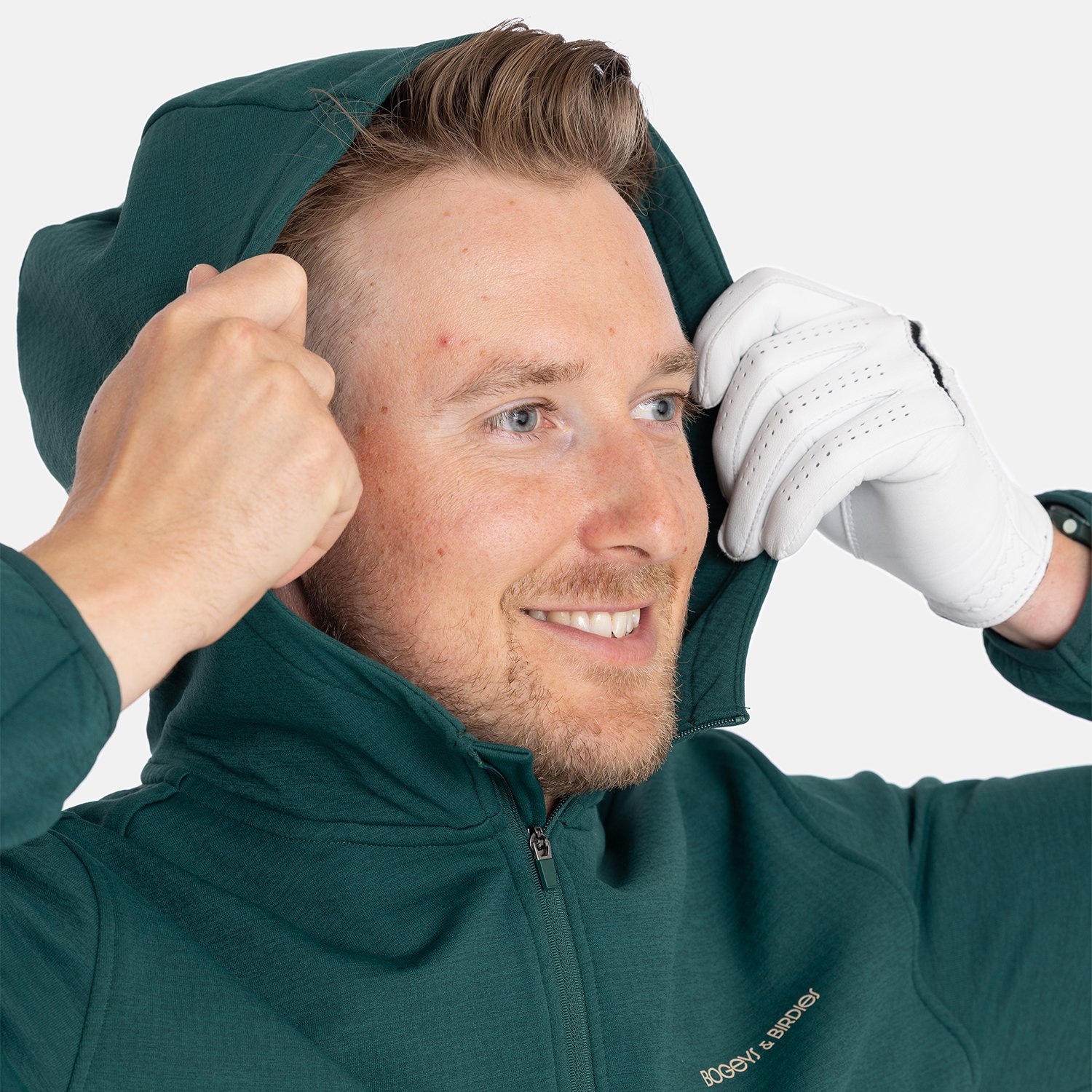 M Tech Waffle Hood Green Bogeys & Birdies