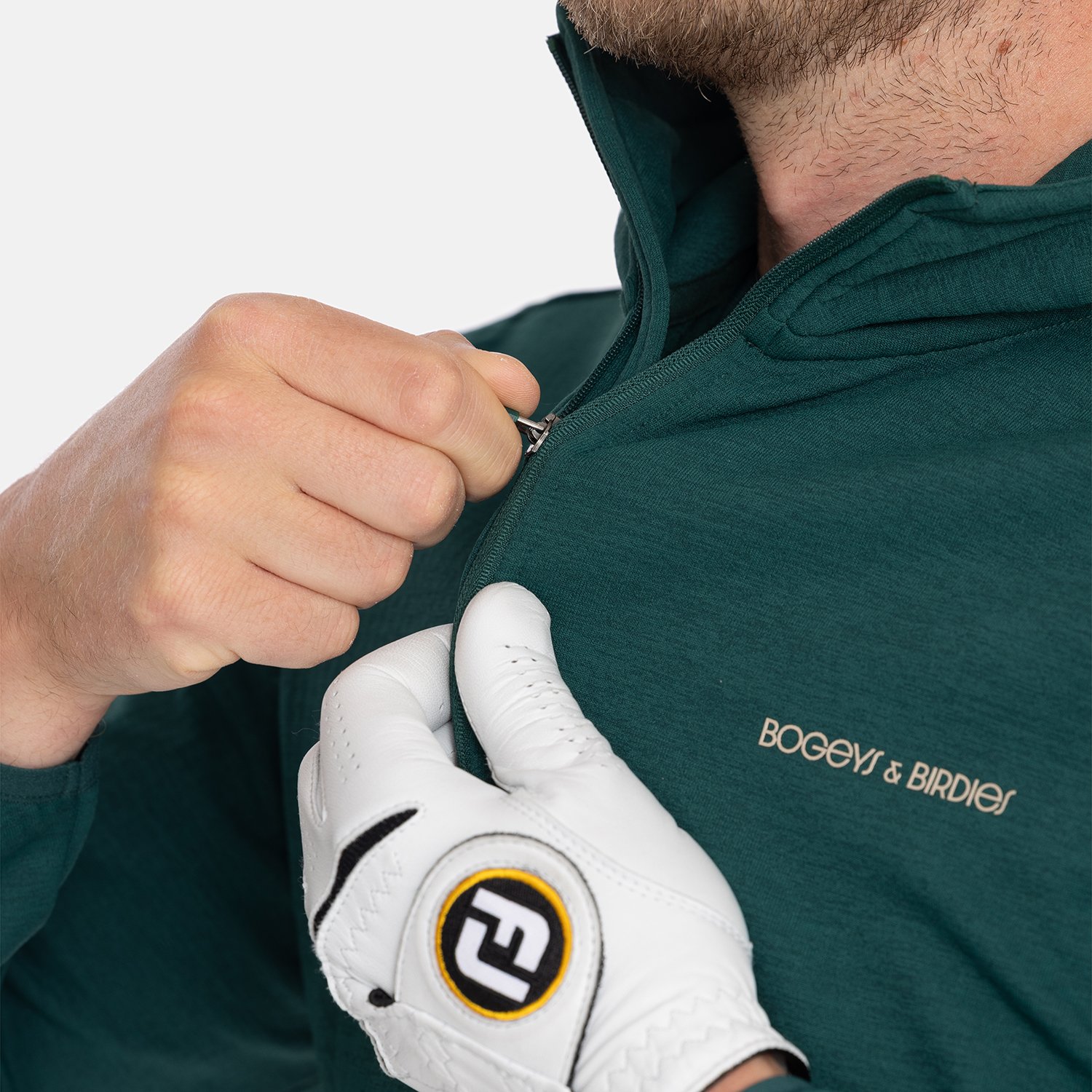 M Tech Waffle Hood Green Bogeys & Birdies