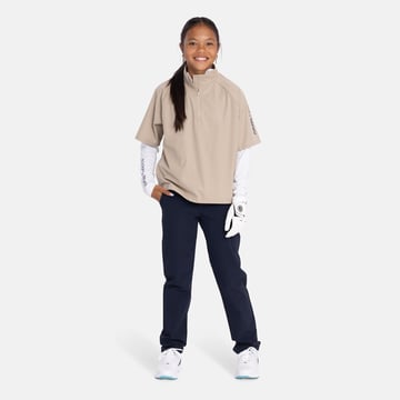 Jr Windbreaker SS 1/4 Zip Beige Bogeys & Birdies