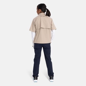 Jr Windbreaker SS 1/4 Zip Beige Bogeys & Birdies
