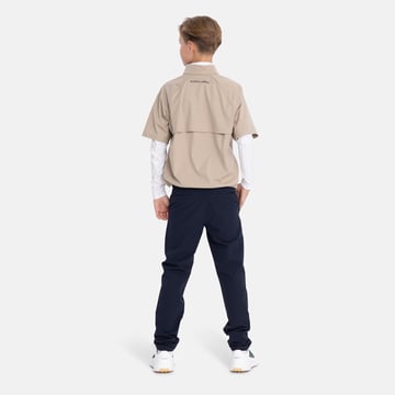 Jr Windbreaker SS 1/4 Zip Beige Bogeys & Birdies