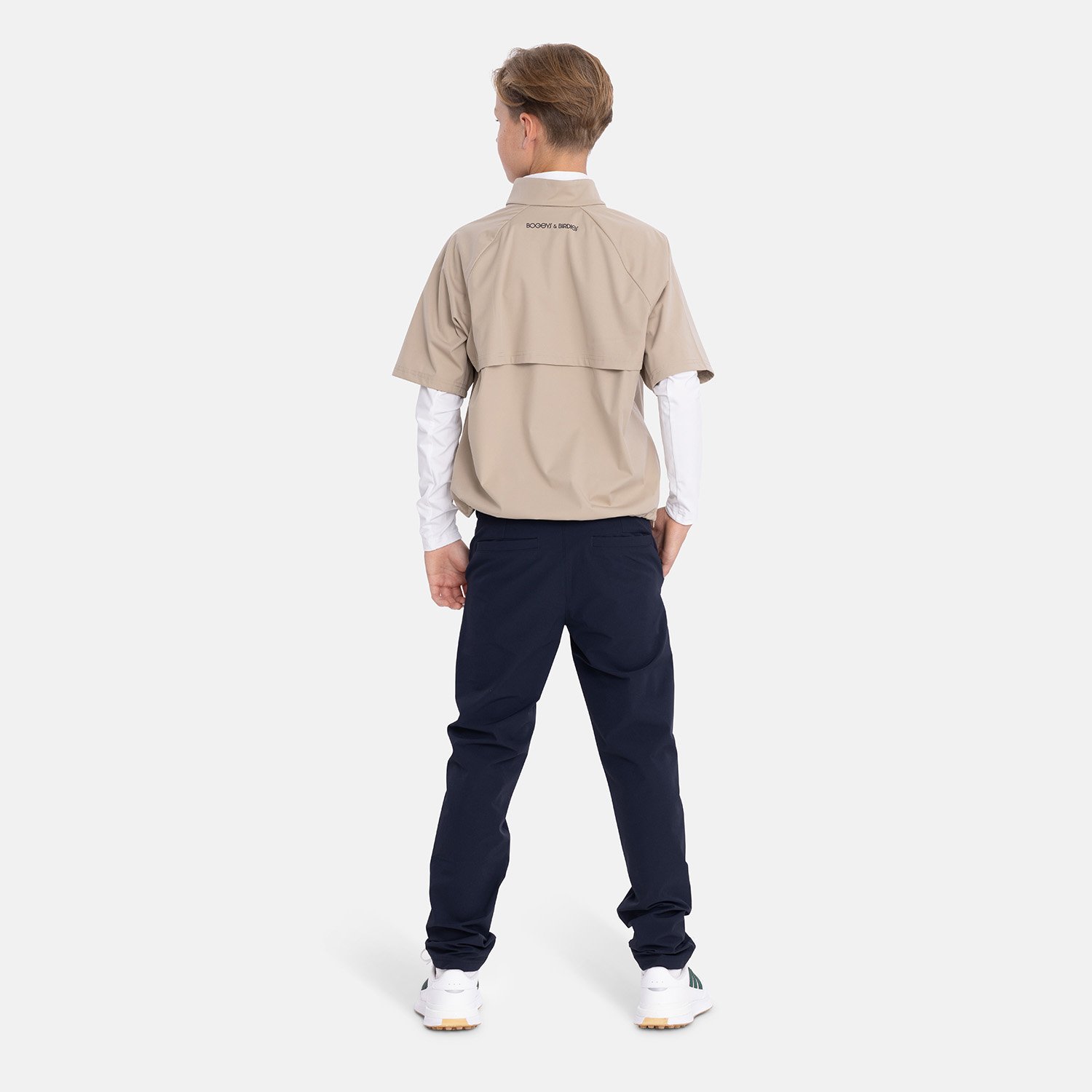 Jr Windbreaker SS 1/4 Zip Beige Bogeys & Birdies Jr Windbreaker SS 1/4 Zip Beige Bogeys & Birdies