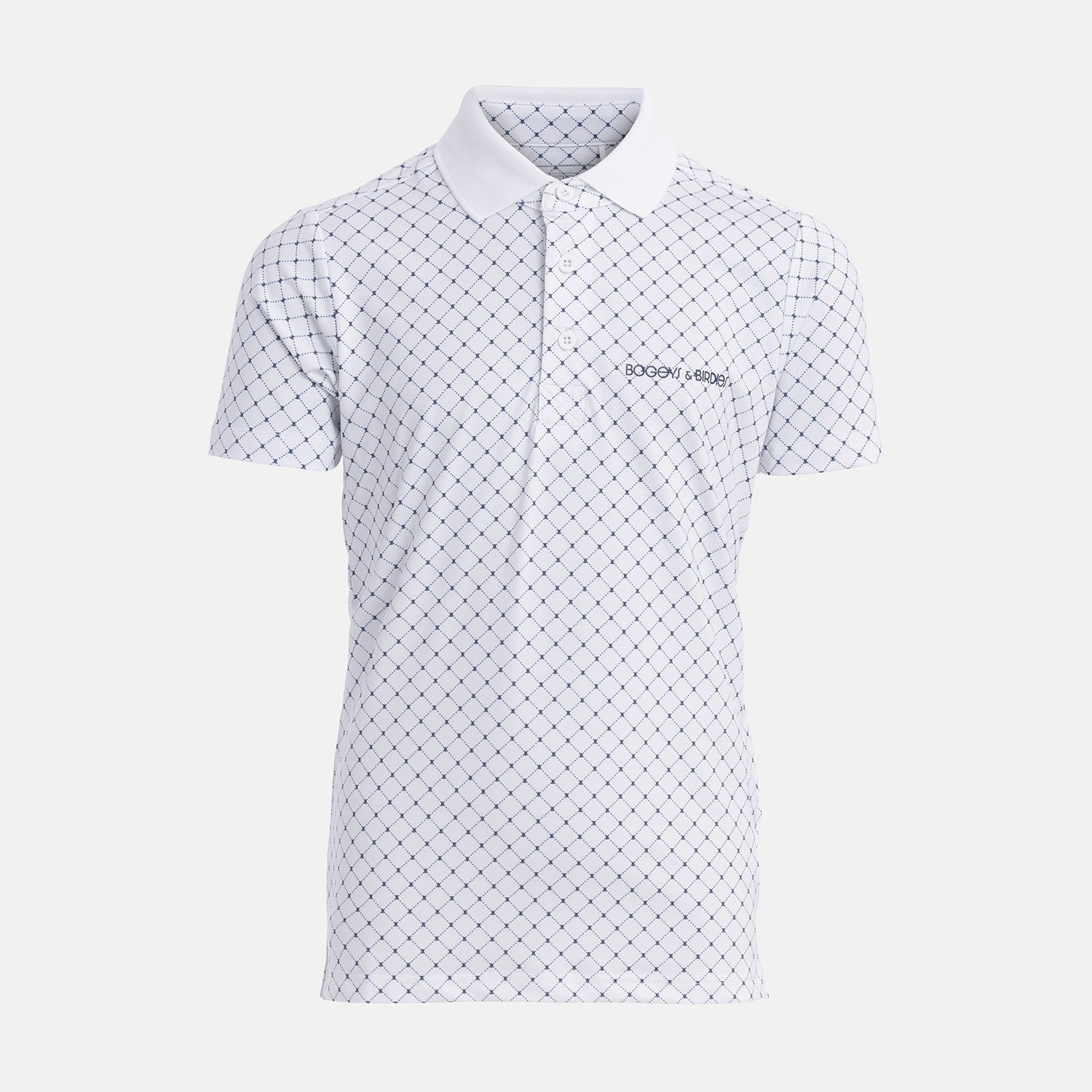 Jr Tech Micro Argyle AOP Vit Blå Bogeys & Birdies