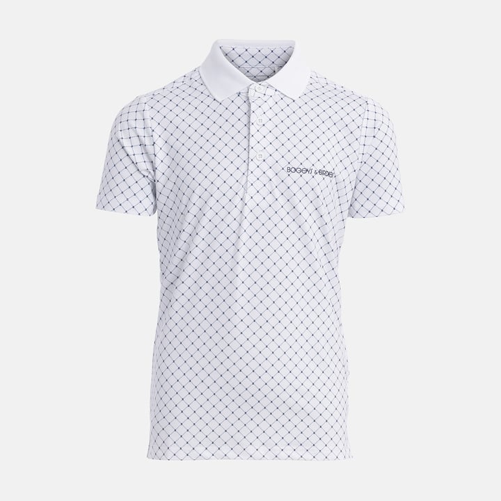 Jr Tech Micro Argyle AOP Vit Blå Bogeys & Birdies