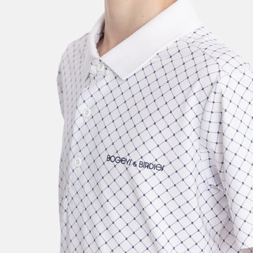 Jr Tech Micro Argyle AOP Vit Blå Bogeys & Birdies