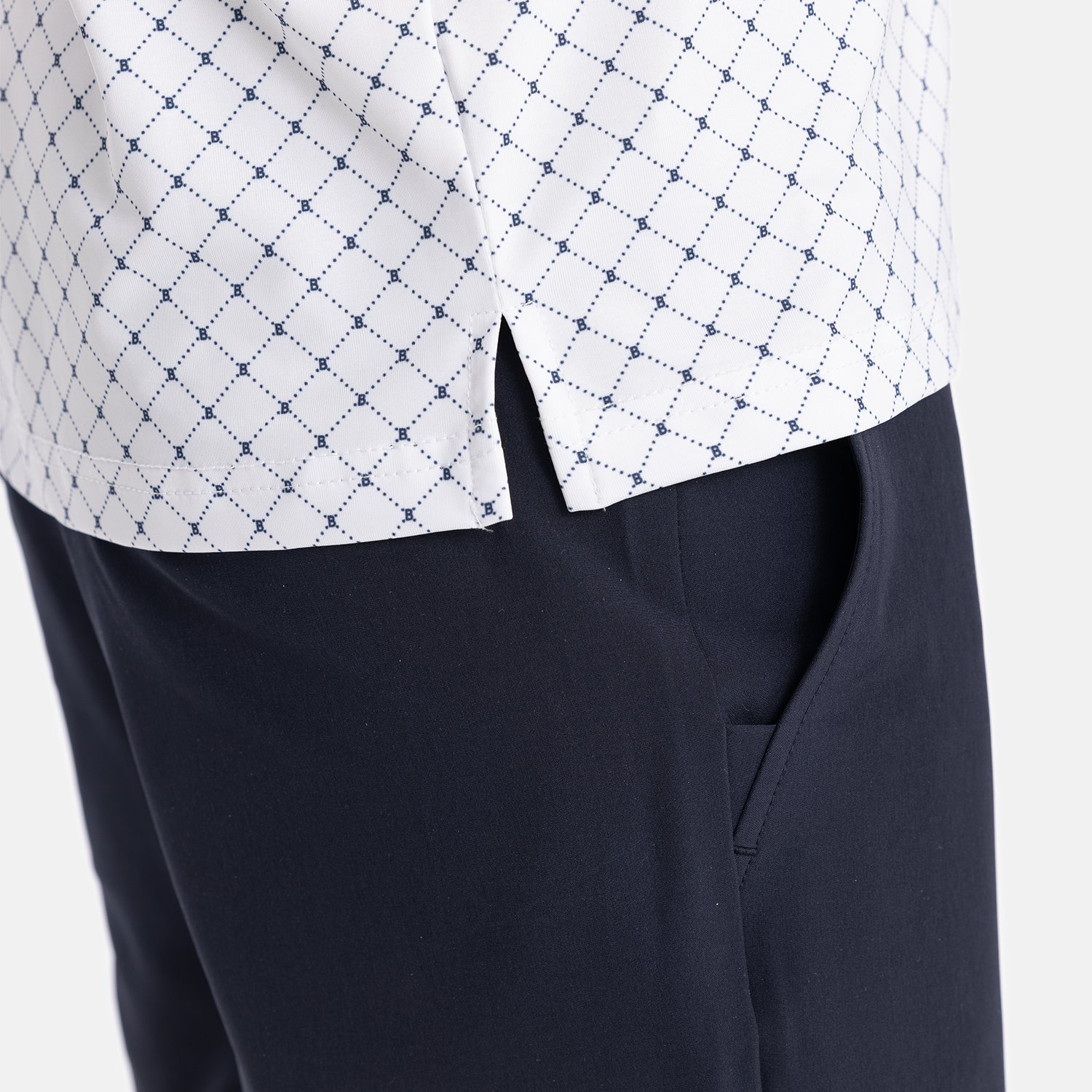 Jr Tech Micro Argyle AOP Vit Blå Bogeys & Birdies