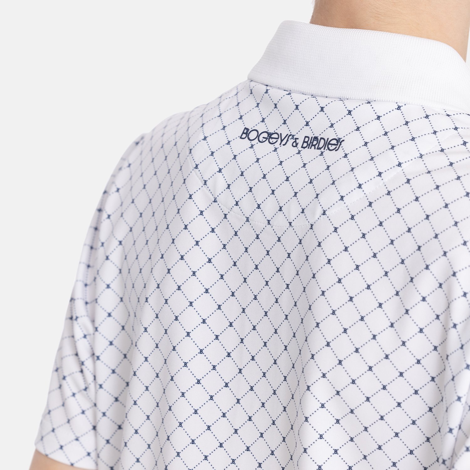 Jr Tech Micro Argyle AOP Vit Blå Bogeys & Birdies