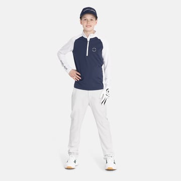 Jr Light Mid Layer LS Hvid Blå Bogeys & Birdies