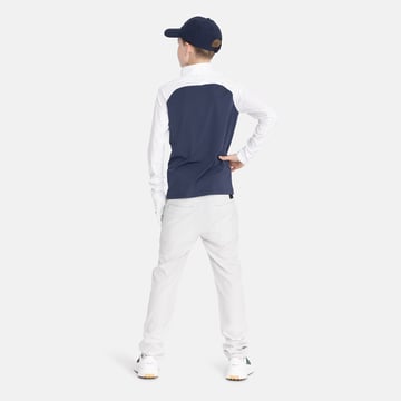 Jr Light Mid Layer LS Hvid Blå Bogeys & Birdies
