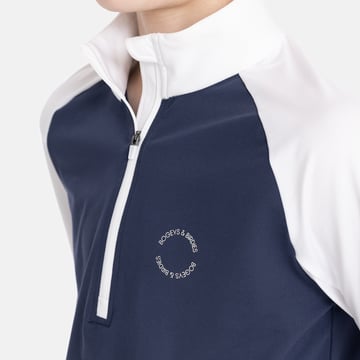 Jr Light Mid Layer LS Hvid Blå Bogeys & Birdies